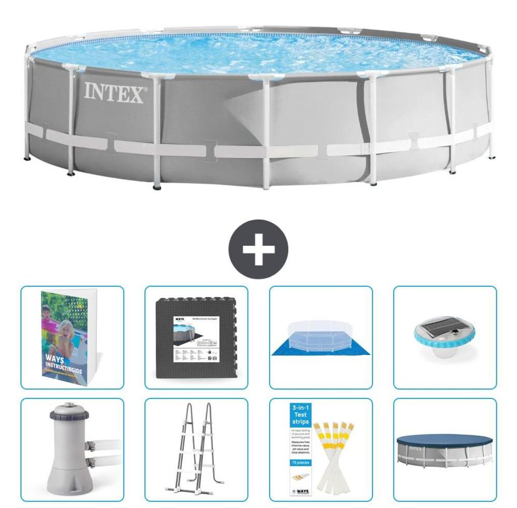 Prism Frame Pool Rund - 427x107 cm - 9-teilig S608