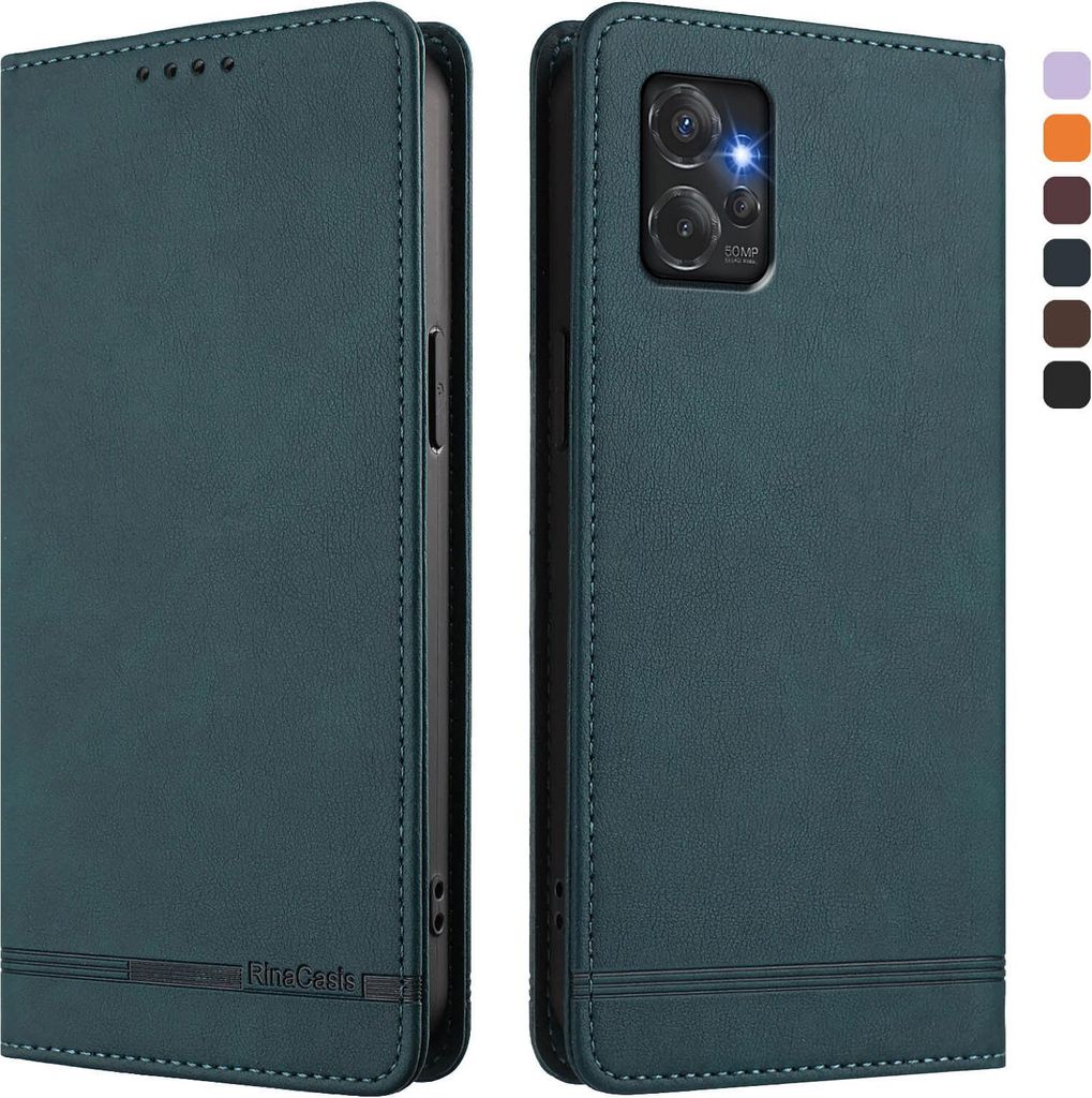 Hülle für Motorola Moto G Power 5G 2023, Retro Kunstleder Ständer Klapphülle mit Kartenfächer und Magnetische Grün