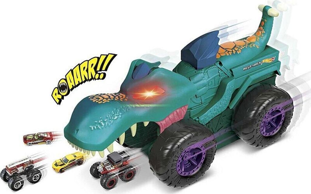 S Hot Wheels Monster Truck Mega Wrex, 'mangia e digerisce' Immagine del prodotto 