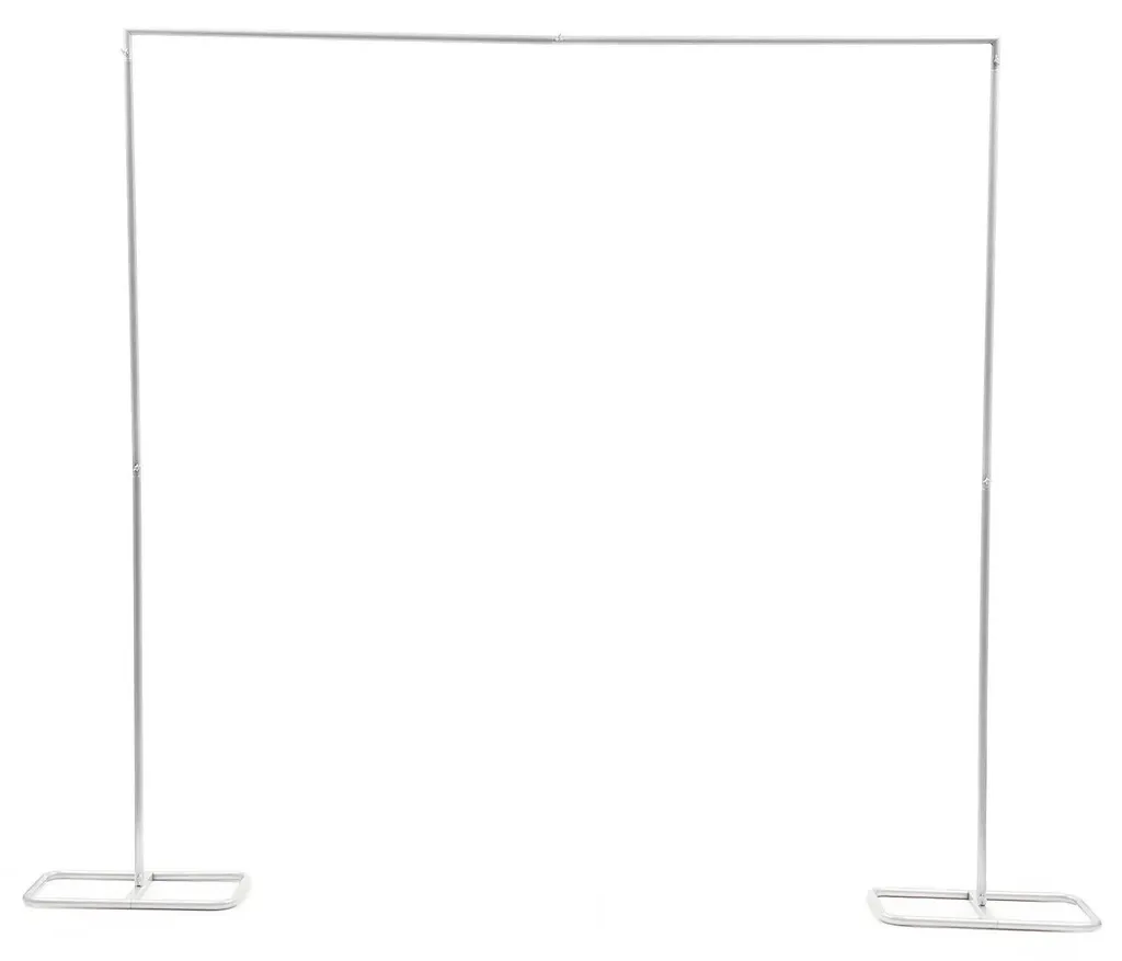 Support en arc pour ballons blanc de 2m en fer pour décor de mariage