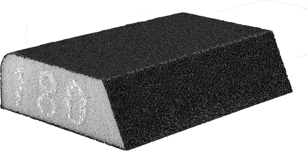 GRAPHITE Schrägkantenschwamm 98 x 25 x 68 mm, Körnung K80/120/180
