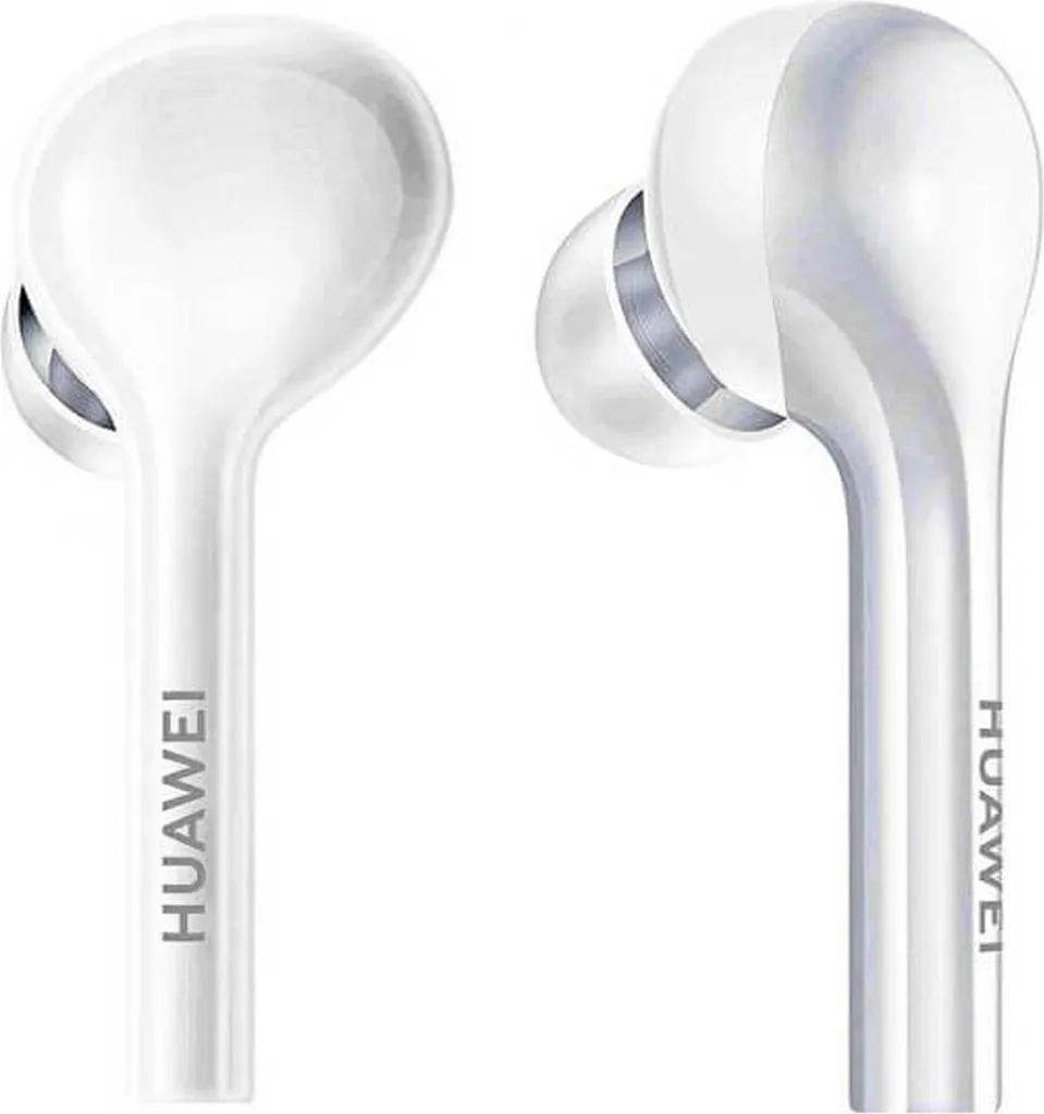 Écouteurs Bluetooth Huawei FreeBuds blancs avec boîtier nomade