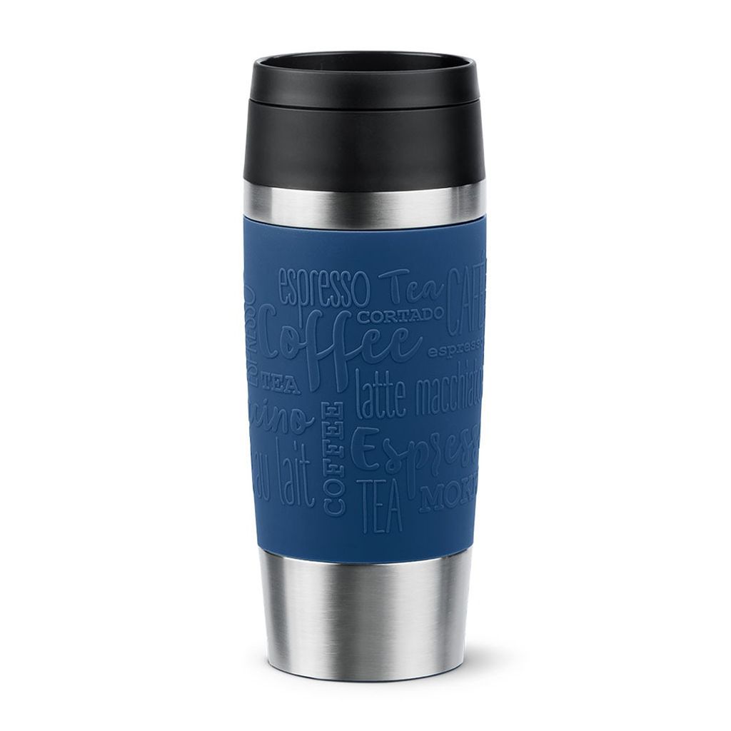 Emsa Travel Mug Isolierbecher, Edelstahl, Manschette, Blau, Produktbild 