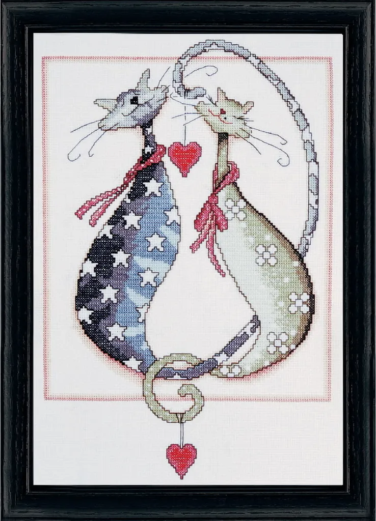 Kit broderie point de croix pour tableau décoratif fait main 23x36