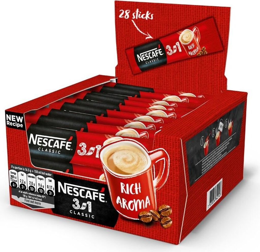 Nescafé 3En1 Classic Boisson soluble au café 16,5 g Image du produit 