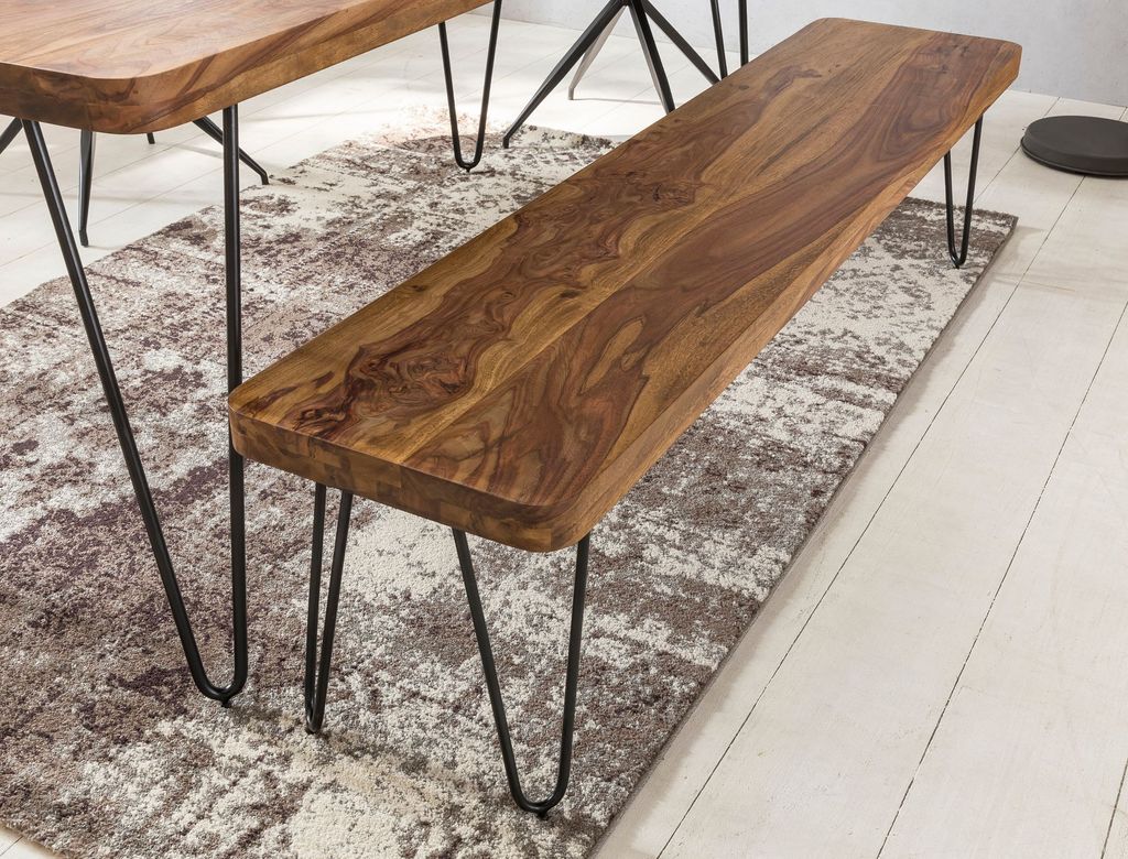 Jedálenská lavica bagli masív sheesham 120 x 45 x 40 cm Obrázok produktu 10