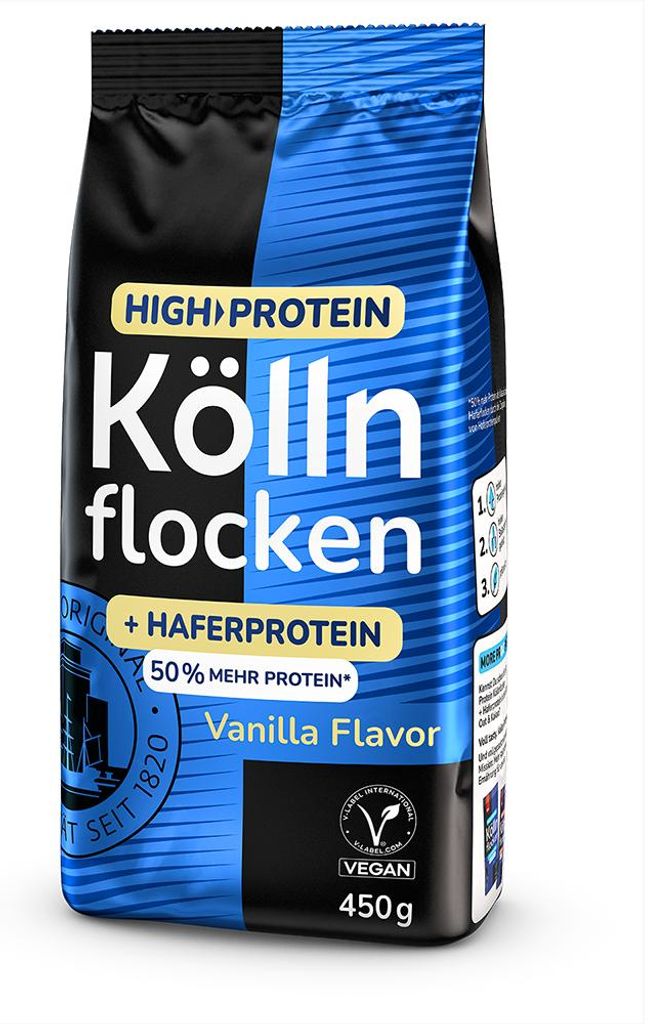 Kölln vysokoproteínové vločky Kölln s príchuťou vanilky, Obrázok produktu 