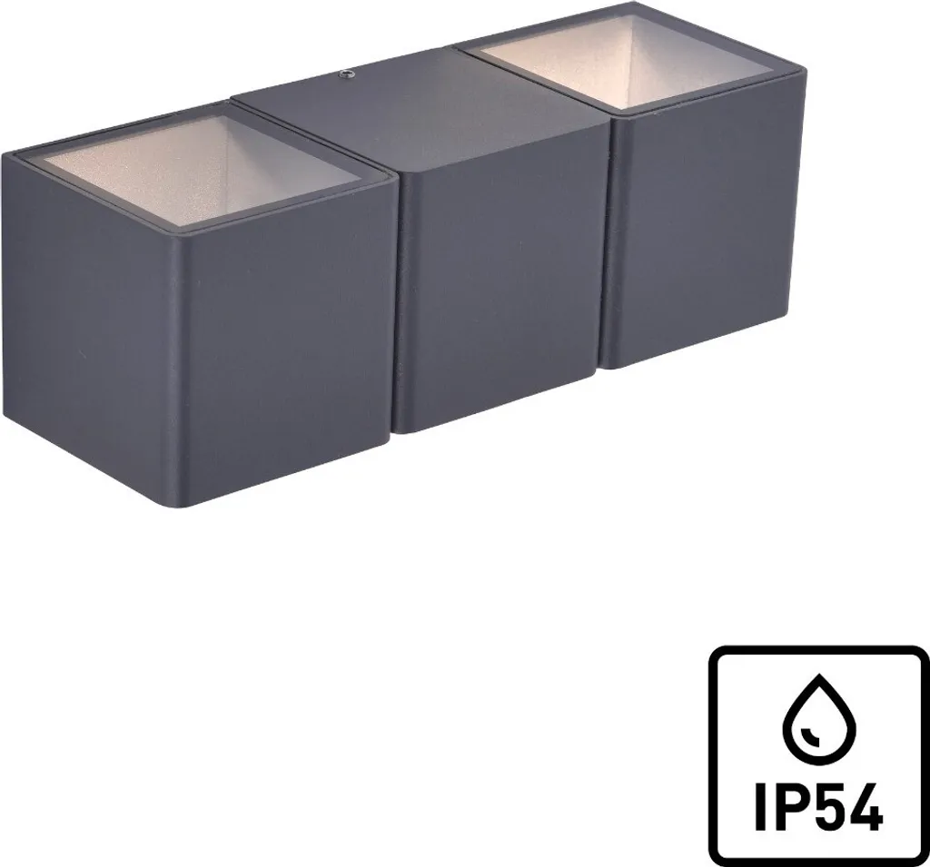 Éclairage de Façade LED pour Entrée et Terrasse IP54 Anthracite 4W
