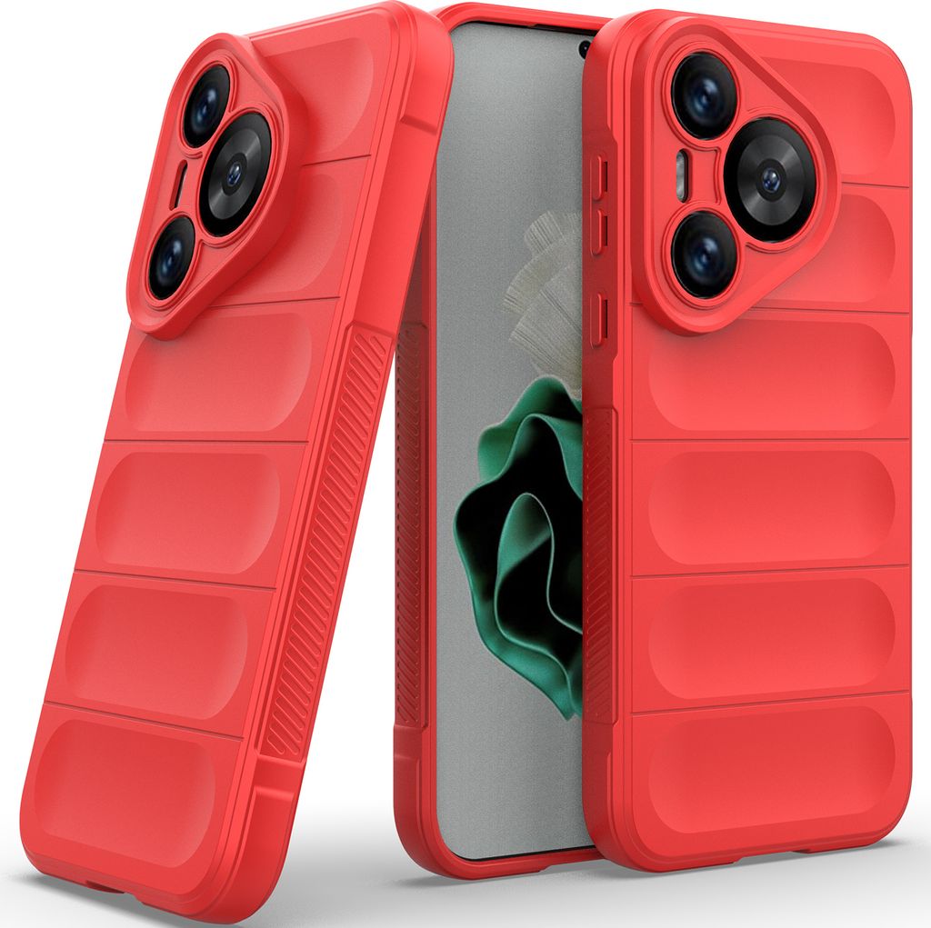 Handyhülle für Huawei Pura 70 Weich TPU Silikon Stossfest Anti-rutsch Hülle Rot