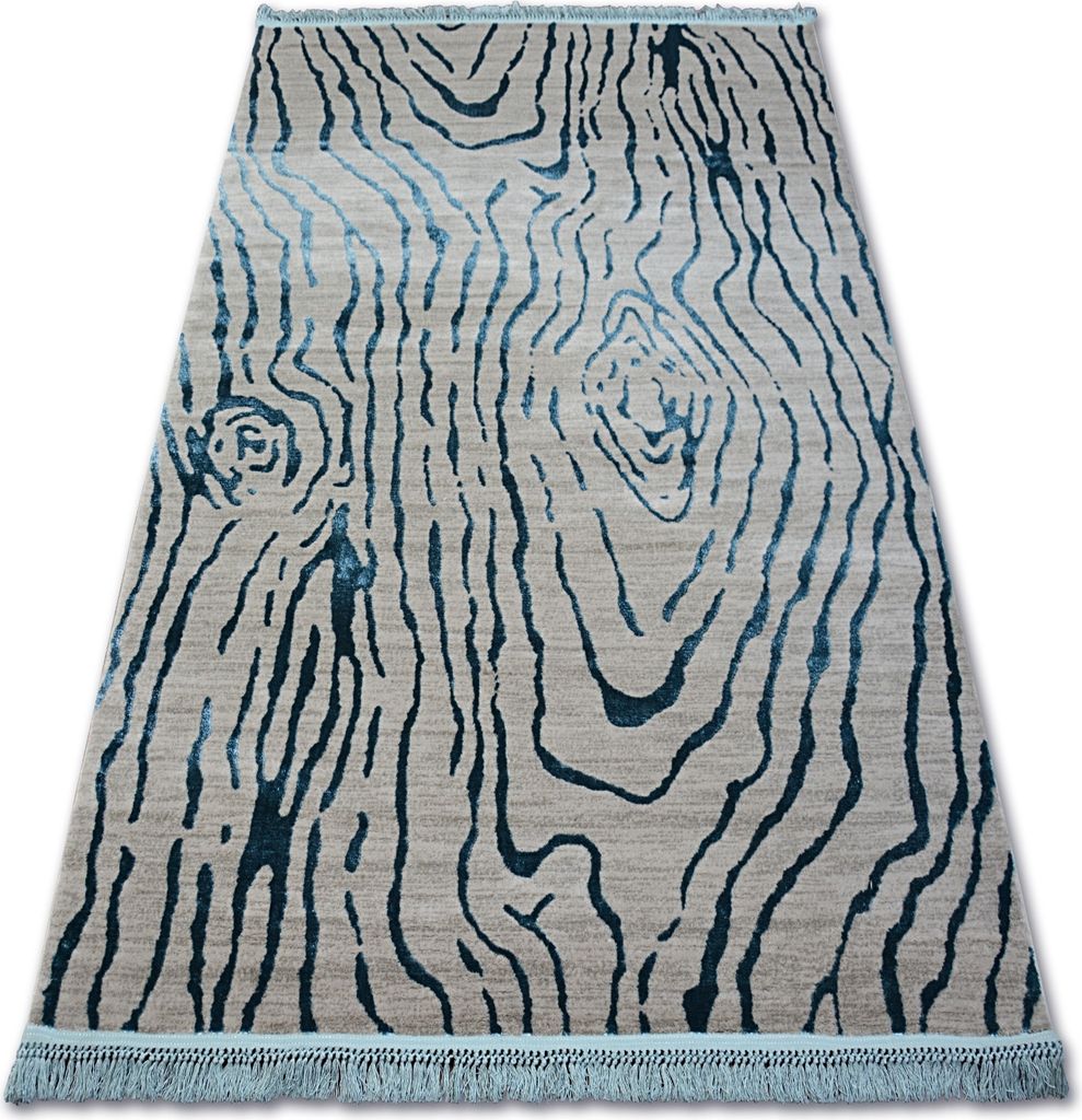 Teppich ACRYL MANYAS 195AA Grau/Blau Franse Blau 80x300 cm