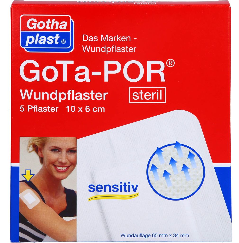 GoTa-POR Wundpflaster steril 100 mm x 60 mm, 5 St. Pflaster