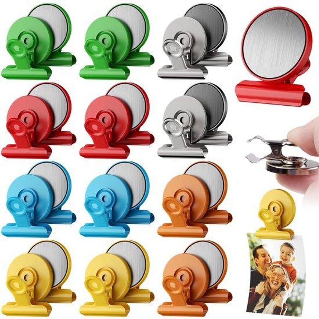 Magnetische Clips 12 Stück weiße Magnete