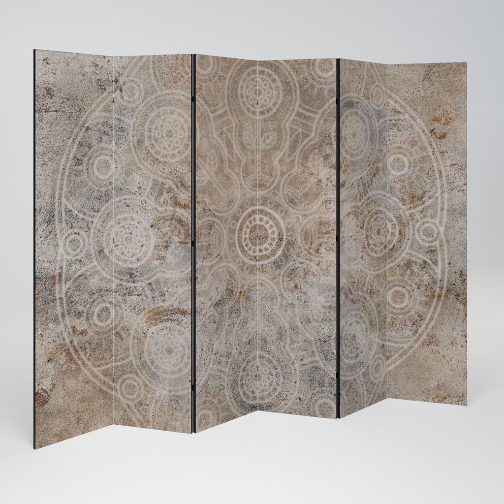 SpaceRebels Paravent Raumteiler - 6-teilig Raumtrenner, Druck 2-Seite - Raumtrenner - Trennwand Wohnung - Room Divider - Spanische Wand Deko Modern...