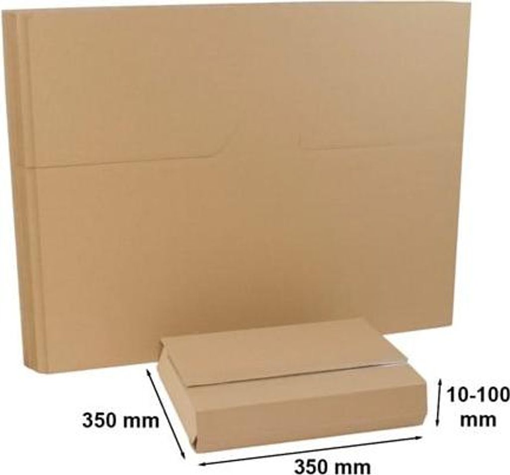 Roll Box-Verpackungsfolie Sehr groß (XL), 350 x 350 x 100 mm, 10 Stück