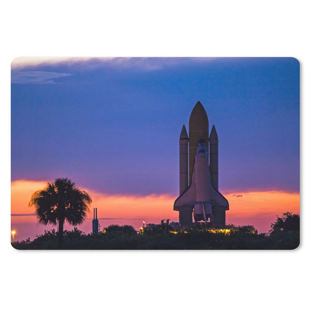 MuchoWow Schreibtischunterlage Space Shuttle - Rakete - NASA 60x40 cm - XXL Mauspad - Großes Mauspad
