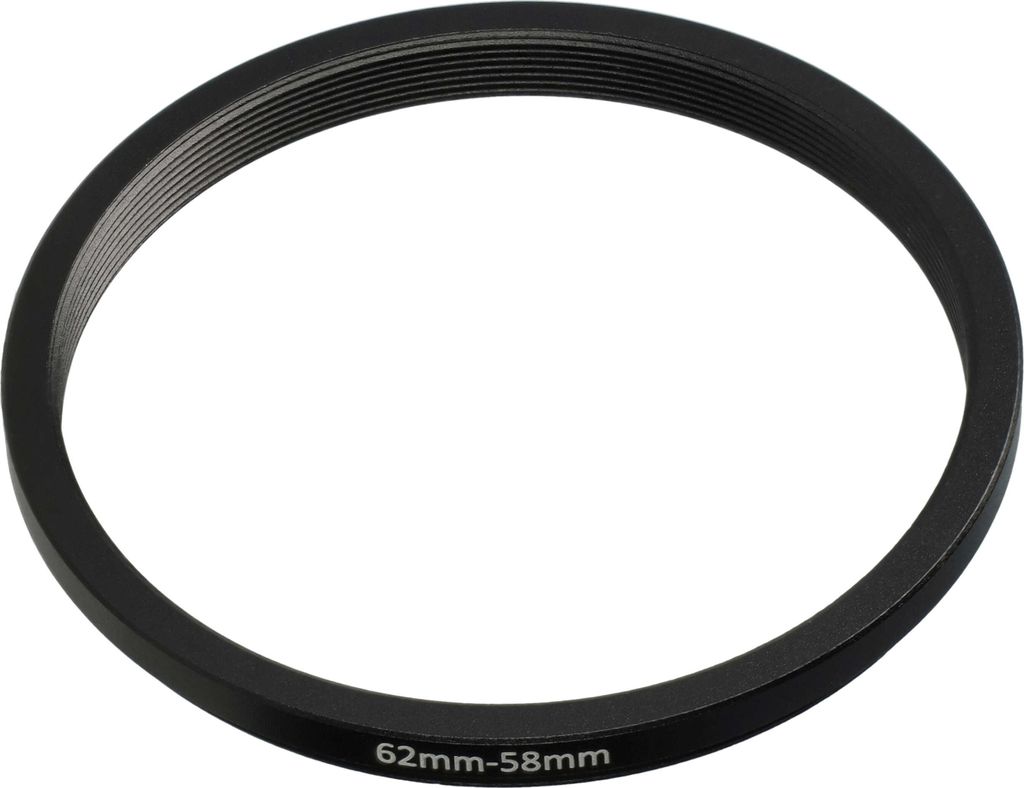 vhbw Step-Down-Ring Adapter 62 mm auf 58 mm für Kamera Produktbild 