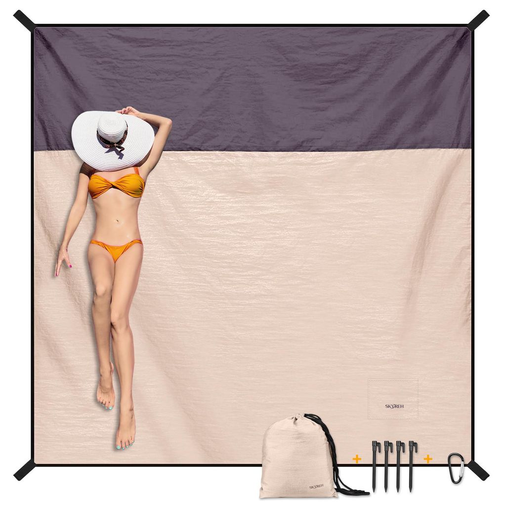 Fintie Stranddecke Sandfrei super groß 210x200cm, Sanddicht Produktbild 