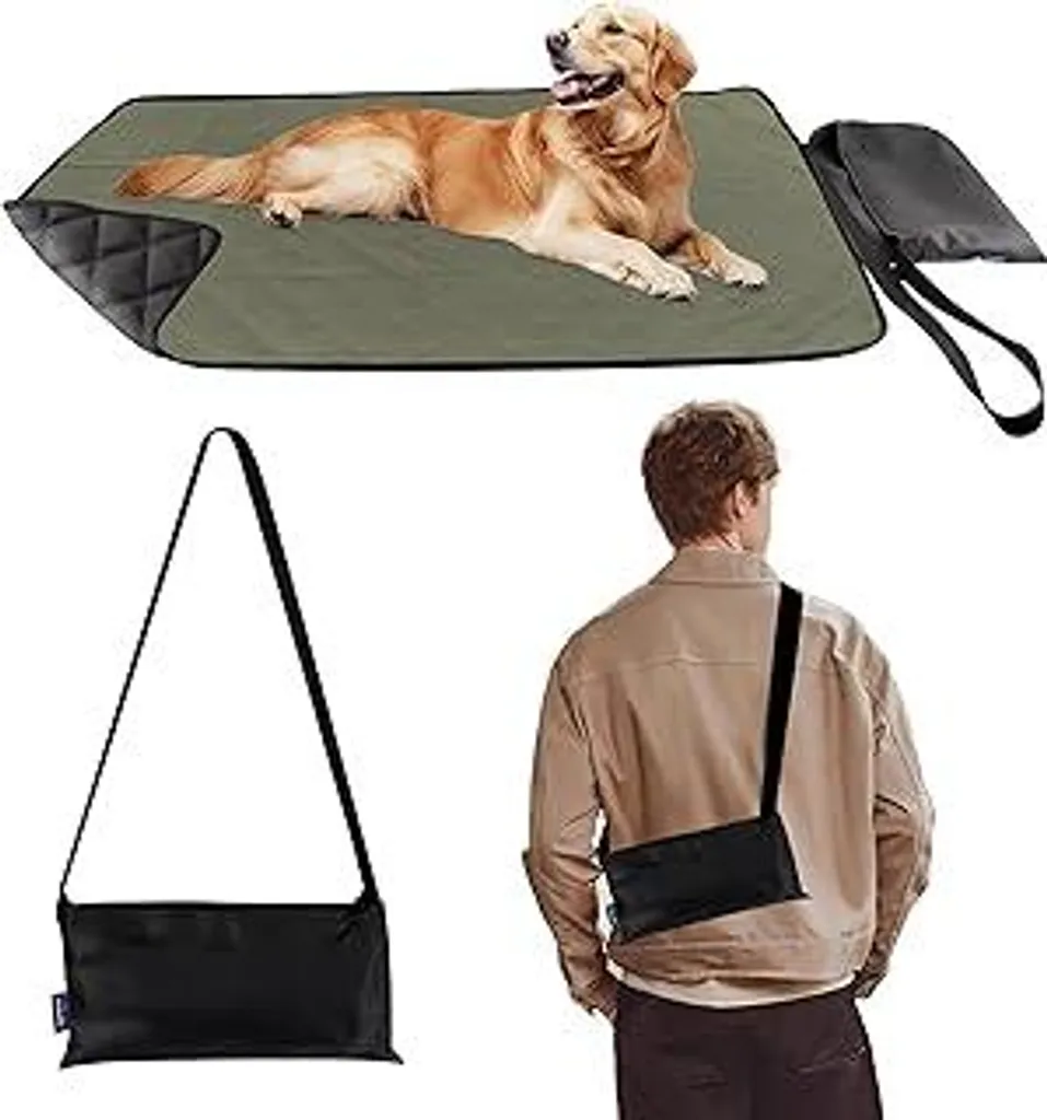 ACUSHLA Coperta per Animali Verde 100x70cm Impermeabile e Calda