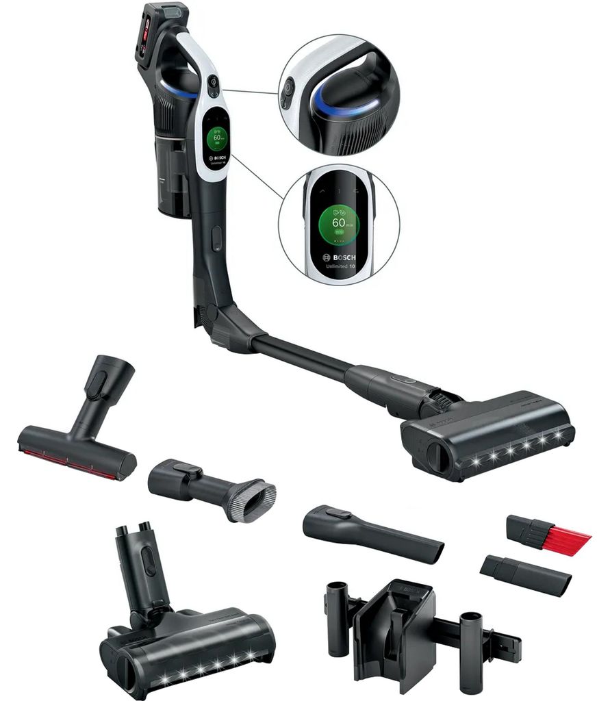 Bosch BCS1041WAC, Tyčový vysavač, Bezsáčkové, Černá, Bílá, Obrázek produktu 