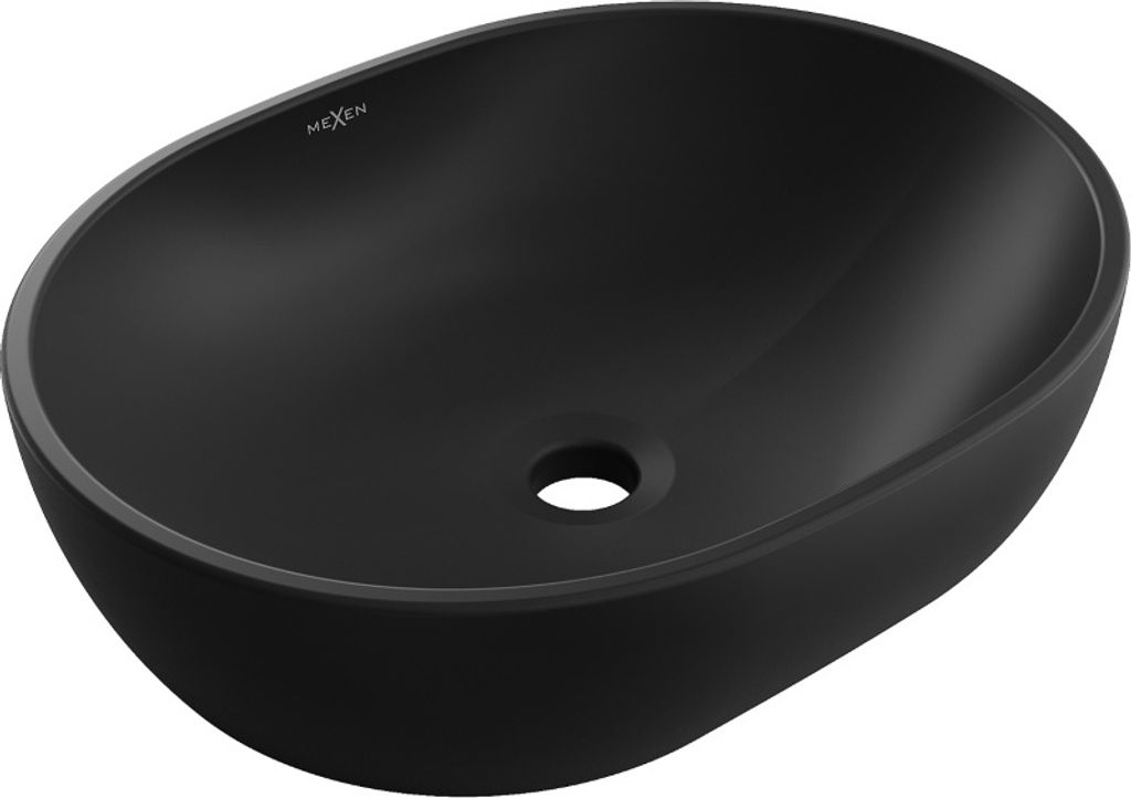 Mexen Viki Aufsatzwaschbecken 48 x 35 cm, schwarz matt - 21054885