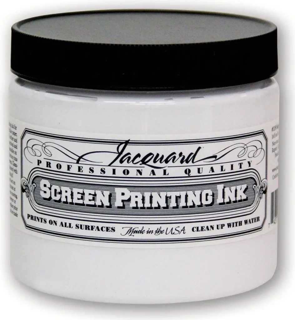 Encre sérigraphique blanc Jacquard super opaque 470ml pour tissus foncés