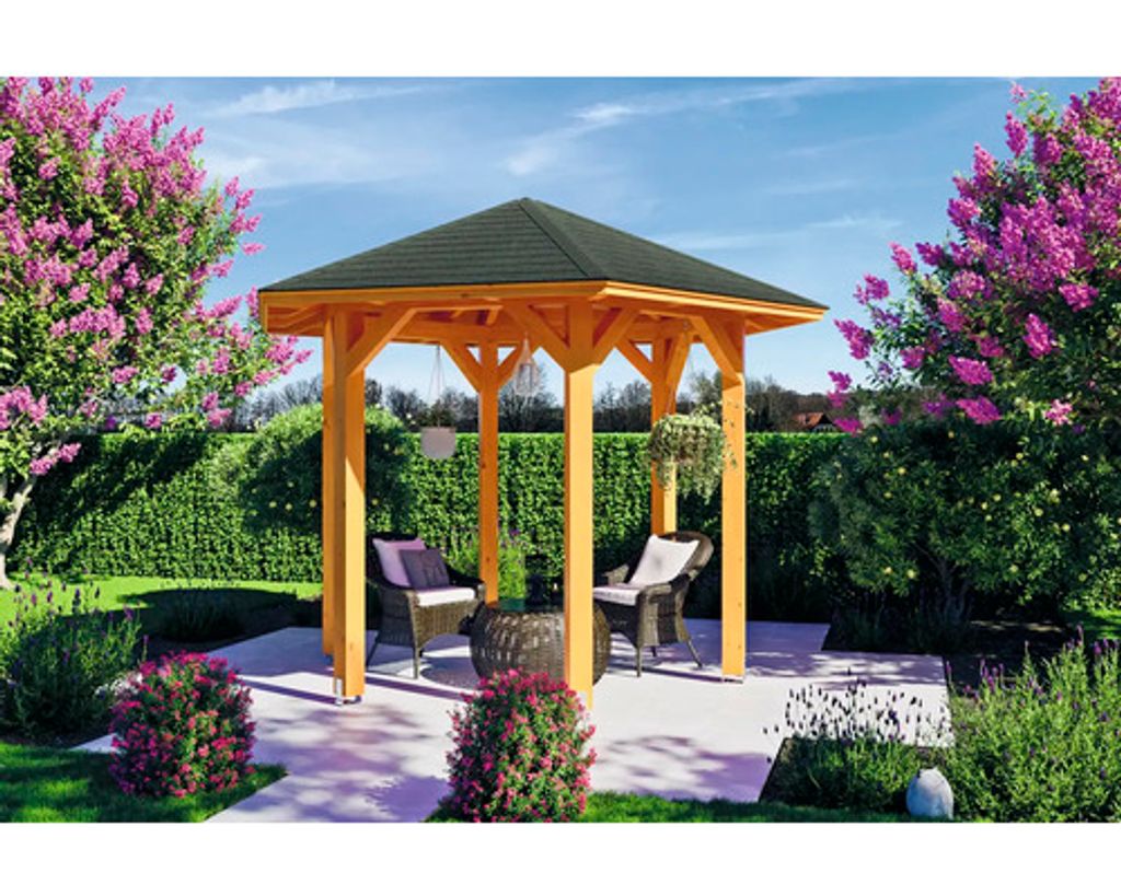 Pavillon SKAN HOLZ Nancy Gr. 1 ø 360 cm Eiche hell