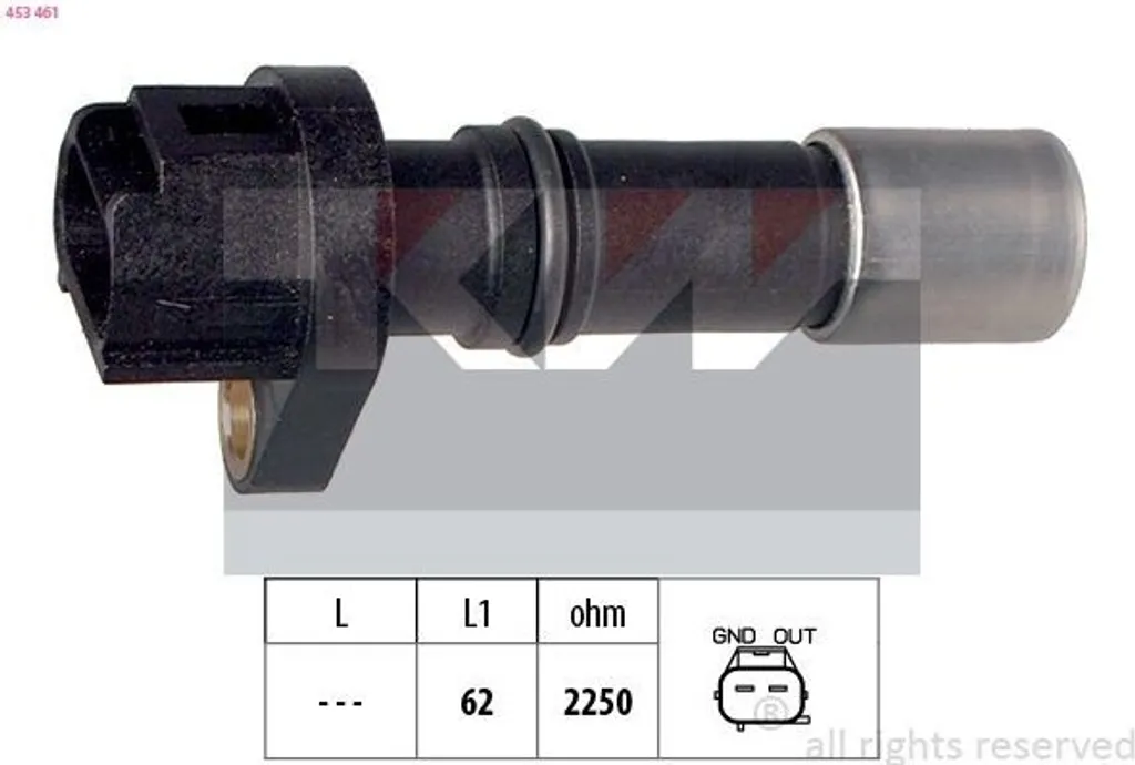Capteur PMH vilebrequin KW haute précision Toyota Yaris P9 453461