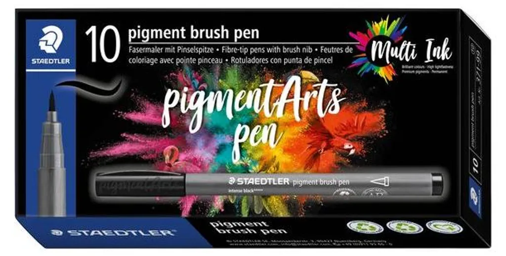 Feutre pinceau noir pour illustration et croquis artistique 10x