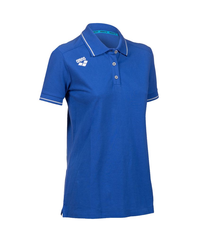 Arena Damen Poloshirt Team Solid Baumwolle Royal