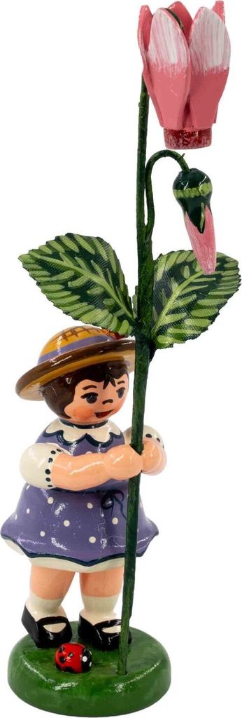 Hubrig Blumenkind Mädchen mit Alpenveilchen 11 cm