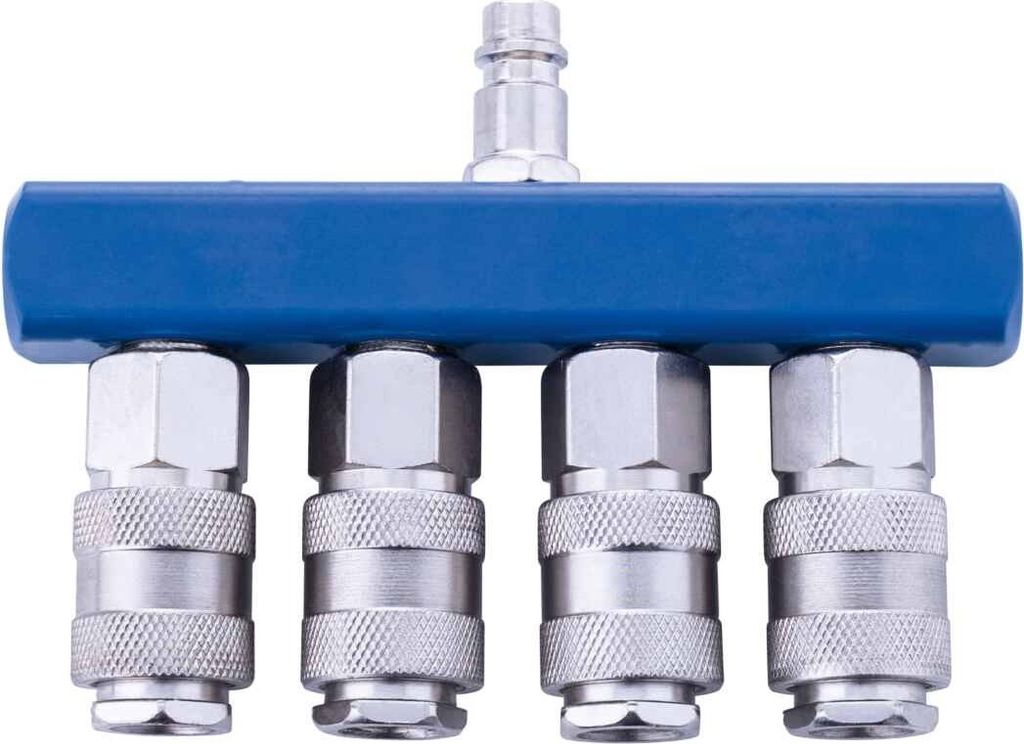 Scheppach Zubehör-Set für Druckluftschnellkupplungen 4-Wege