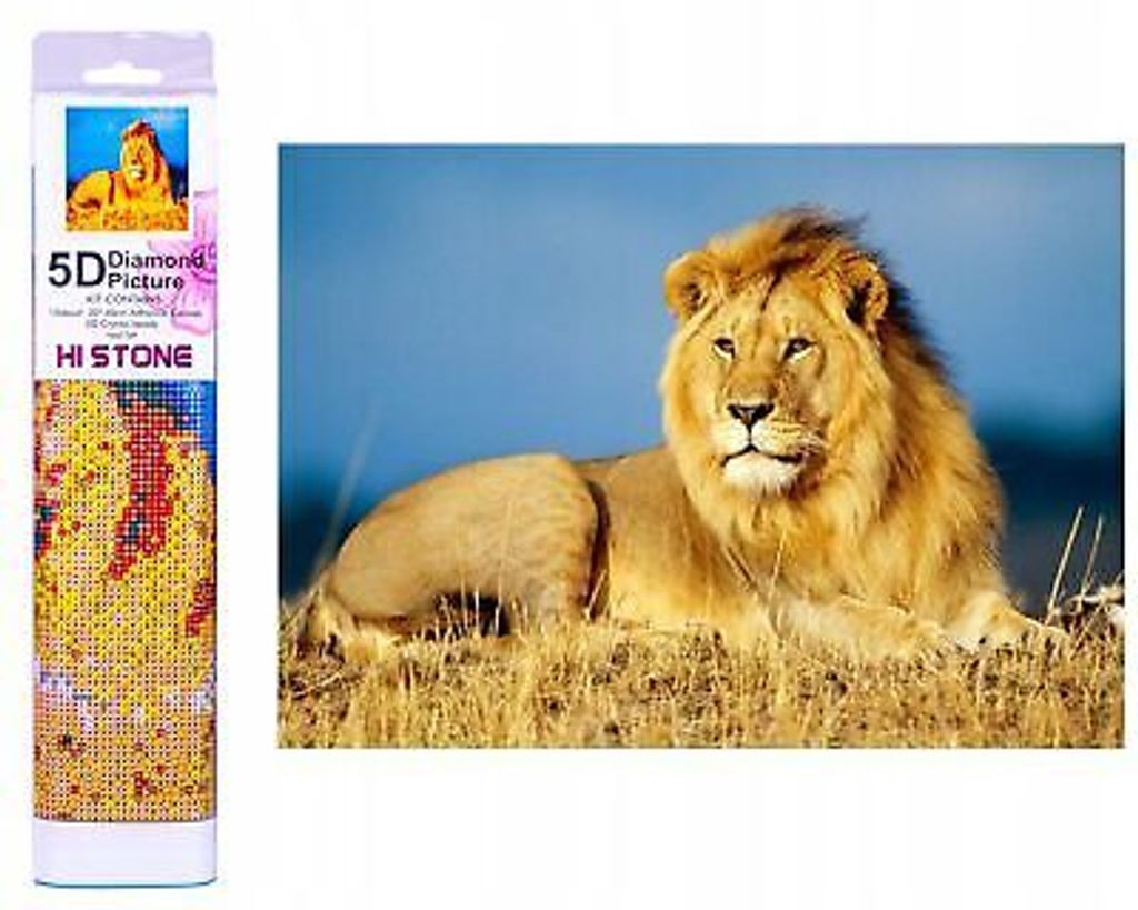 40x30 Diamanten Malerei Zum Selbermachen DIY Diamond Painting Löwe