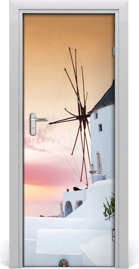 Tulup Türaufkleber 75x205 cm Dekorative Aufkleber Selbstklebend Wasserdichte Tapete Abnehmbar Schlafzimmer Wohnzimmer Wohnkultur - Santorini Griec...