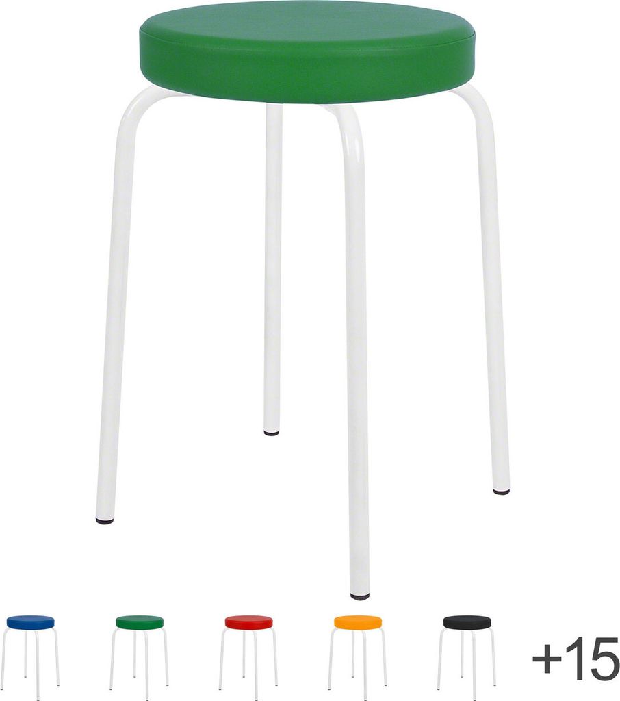 Gymnastikhocker mit Komfort-Polster, Hocker, Stapelhocker, Stapelbar ø 38 cm
