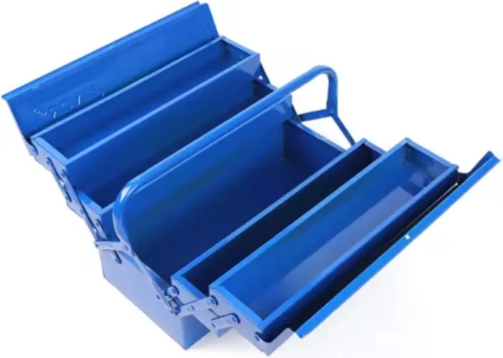 Coffre à outils bleu 3 niveaux - Organisateur portable à poignée