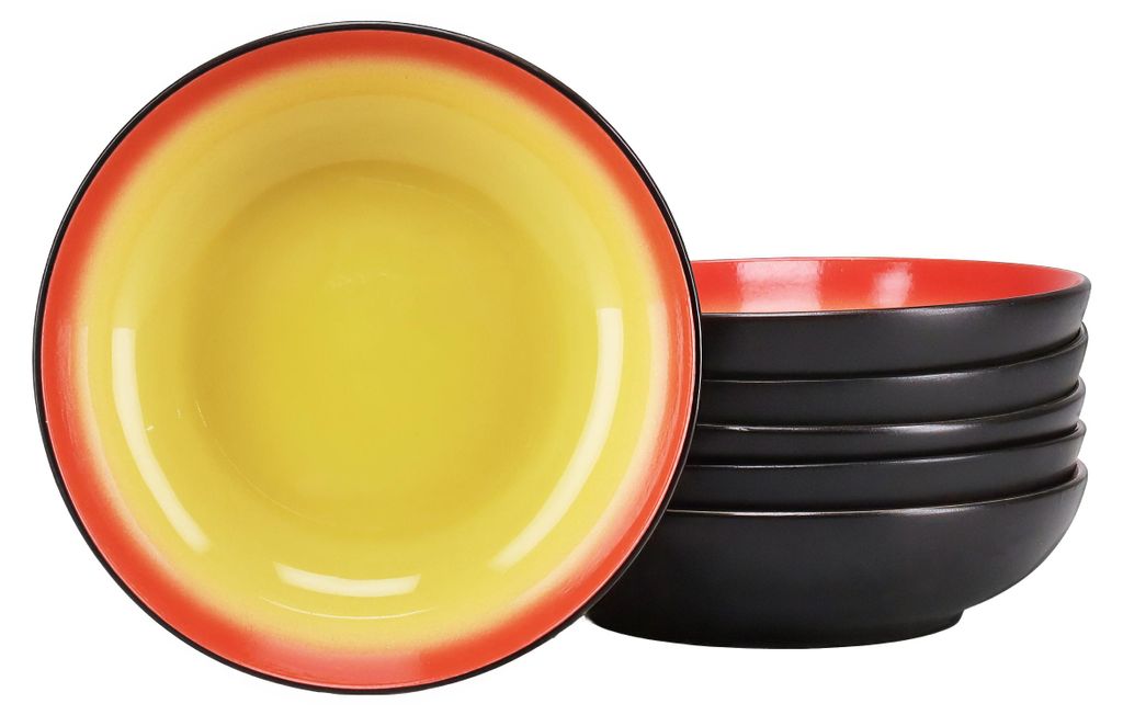 CreaTable, 24921, Hot Red, Tellerset 6-tlg, Steinzeug Produktbild 