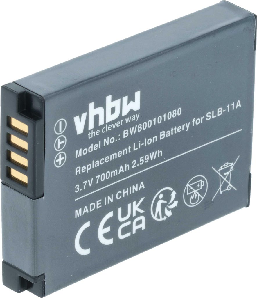 vhbw Akku kompatibel mit Samsung Digimax WB690, WB700 Kamera (700 mAh, 3,6 V, Li-Ion)