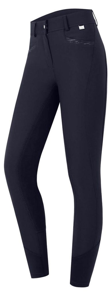 E.L.T Reithose Oktavia Curved High Waist Tiefblau D34