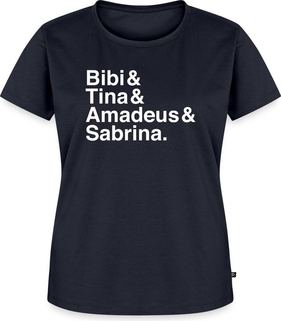 Spreadshirt Bibi Und Tina Amadeus Sabrina Typographie weiß Frauen Premium T-Shirt, XL, Navy