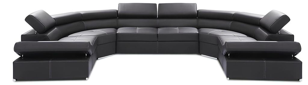 XXL Wohnlandschaft 100% ITALY LEDER Sofa Couch Polster Design Eck Garnitur Sofas