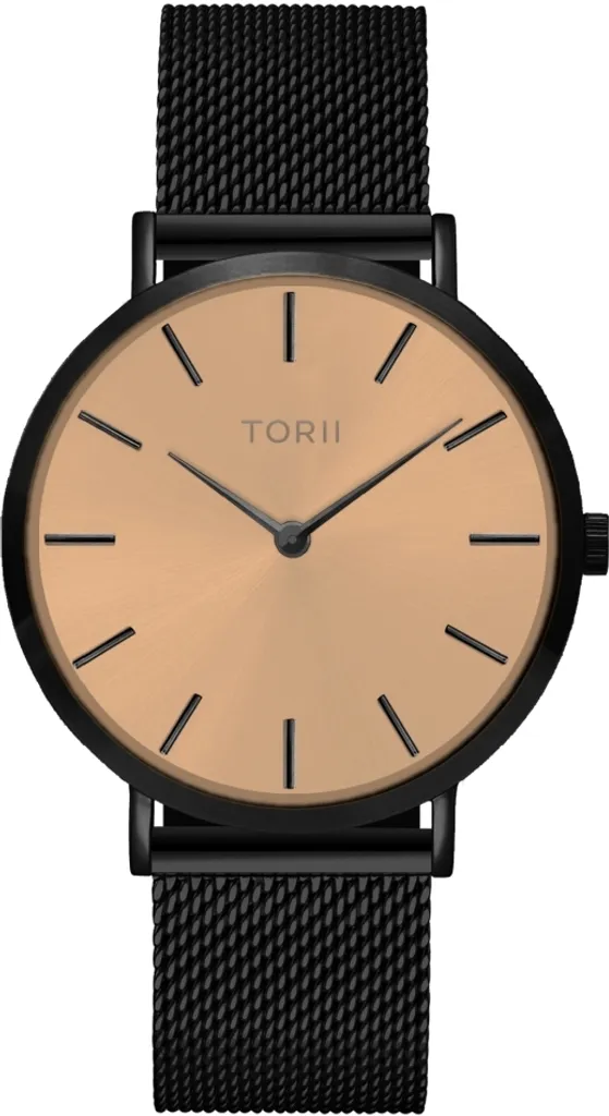 Montre noire TORII B38BM.RB unisexe : le choix du confort et du style noir