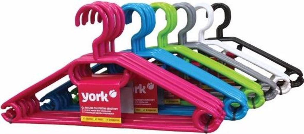 Cintre en plastique, 9 + 1 pivotant librement Image du produit 