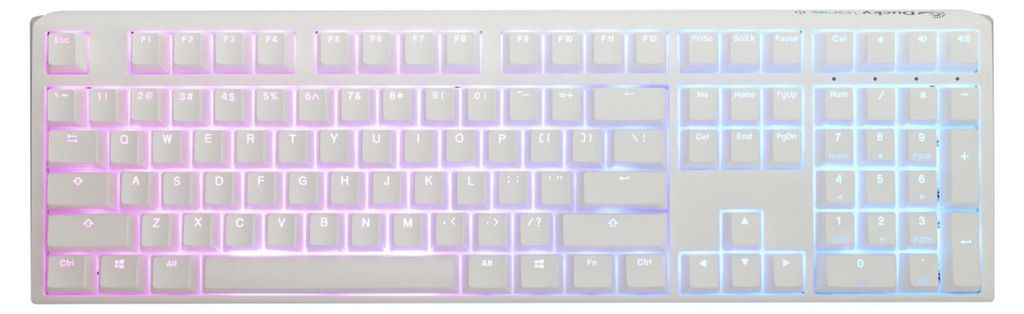 Ducky One 3 Classic Pure White Gaming Tastatur, RGB LED