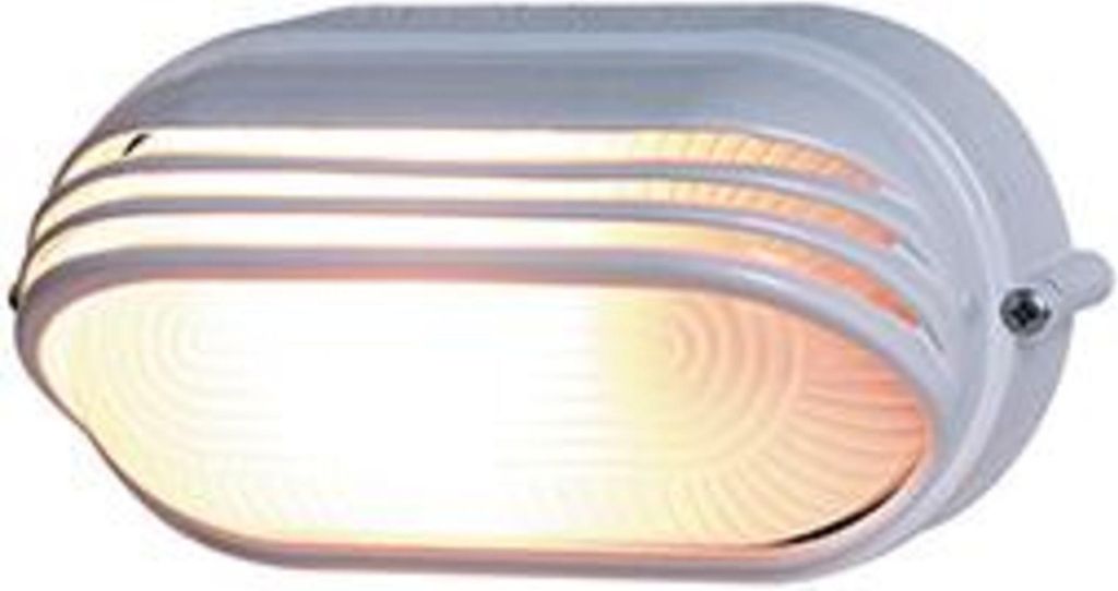 REV Ovalleuchte Wandlampe Deckenlampe ALU Ovalleuchte bis 60 Watt IP44 E27 weiss