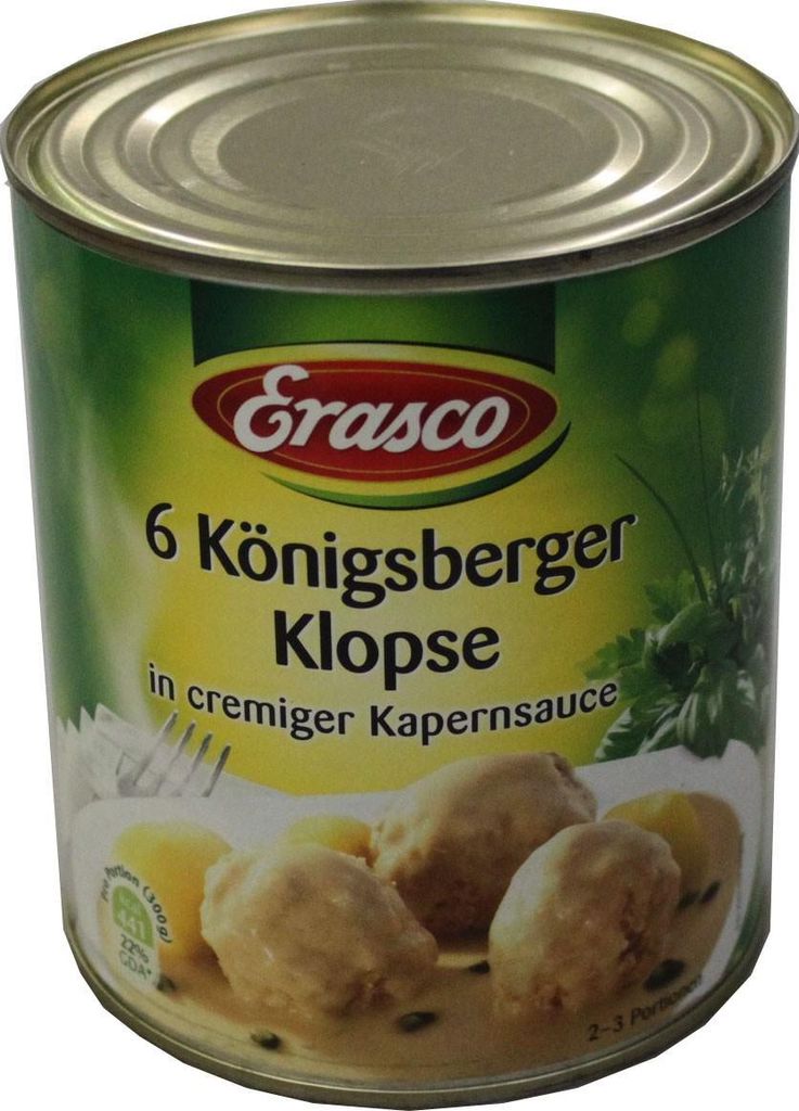 Erasco Königsberger Klopse Kapernsauce 800g Fertigessen Produktbild 