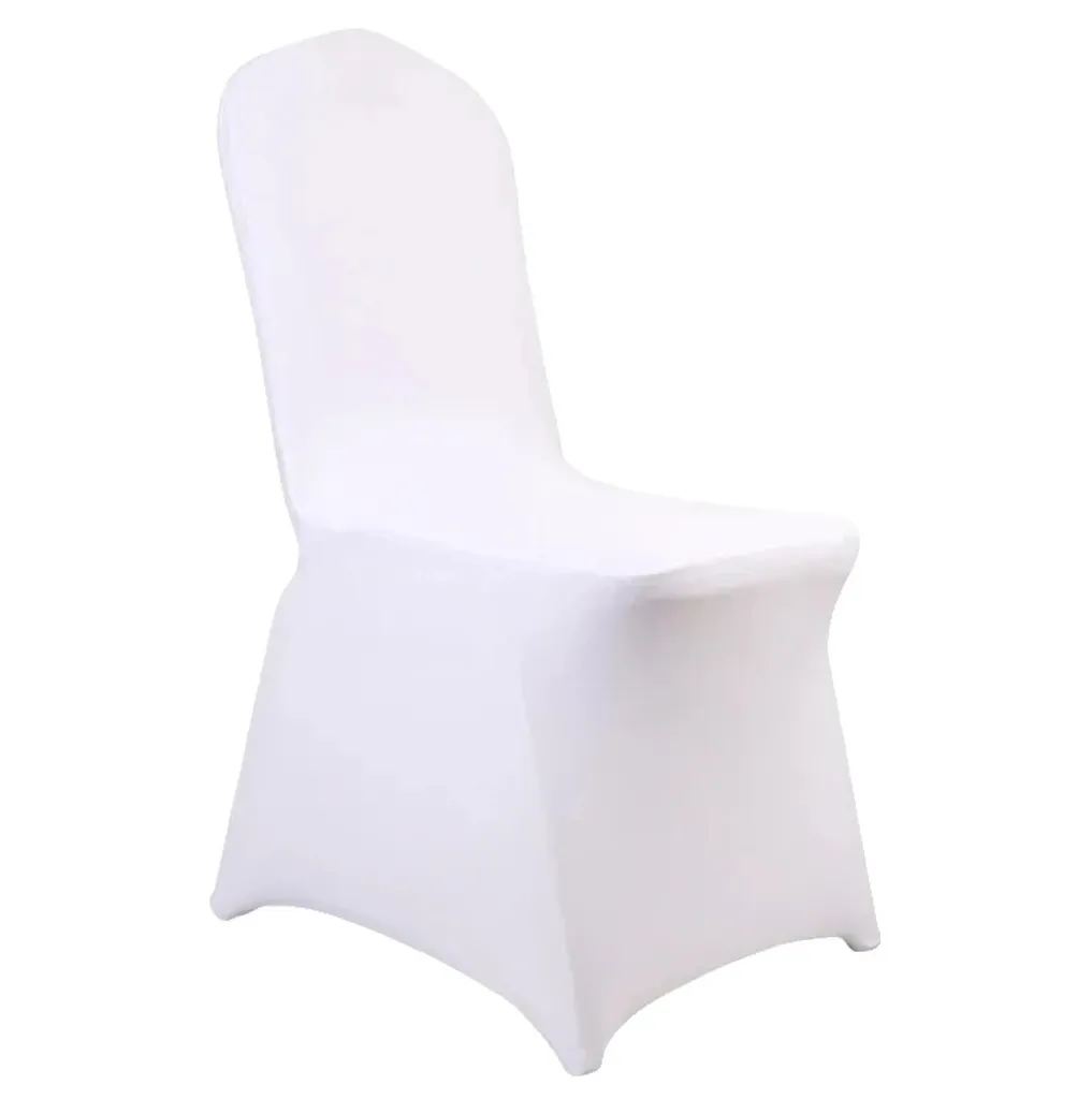 Housse de Chaise Universelle Blanche pour Cérémonie et Banquet - 50 Pièces