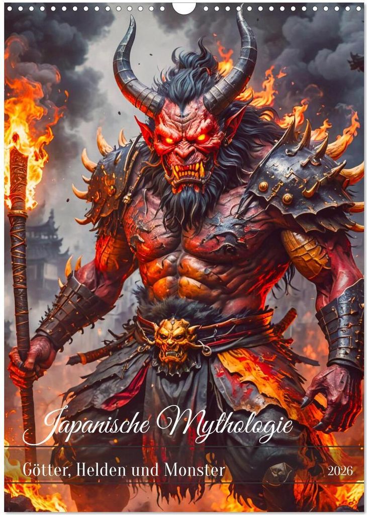 Japanische Mythologie - Götter, Helden und Monster (Wandkalender 2026 DIN A3 hoch), CALVENDO Monatskalender