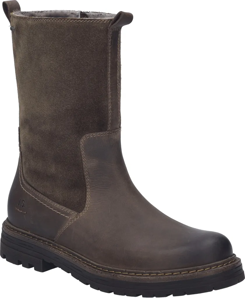 Bottes de marche urbaine pour homme JOSEF SEIBEL en cuir marron