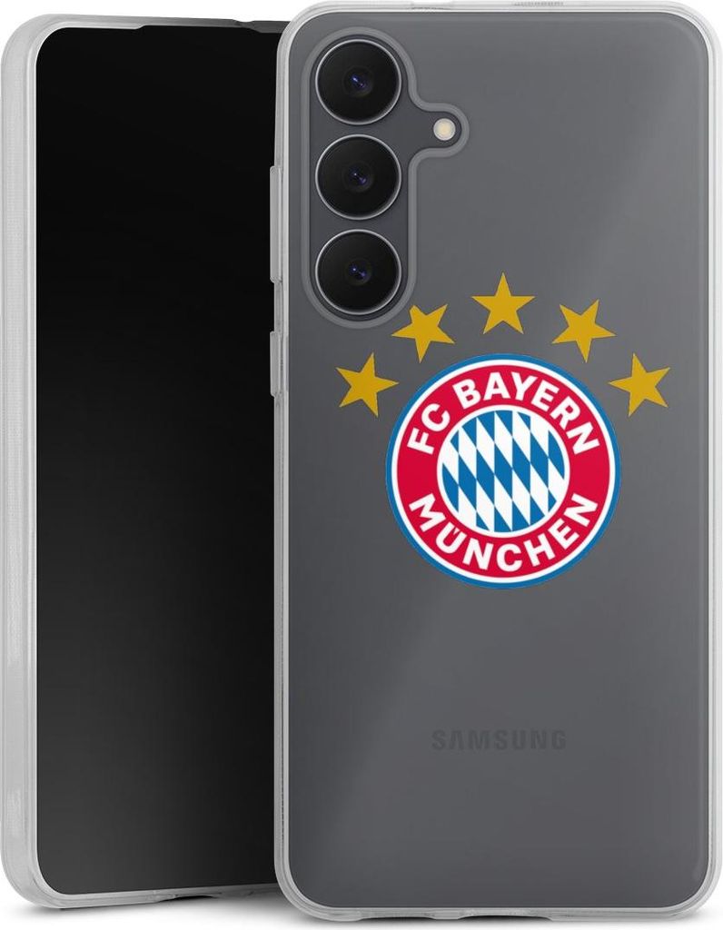 DeinDesign Handyhülle für Samsung Galaxy S25 FE Silikon Hülle Case Smartphone Schutzhülle FC Bayern München FCB Sterne