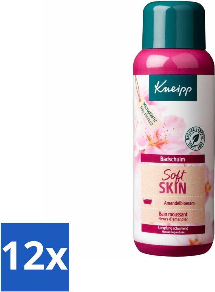 Kneipp - Badeschaum - Mandelblüte - Für trockene und empfindliche Haut - 400 ml - Vorteilspack - 12 Stücke